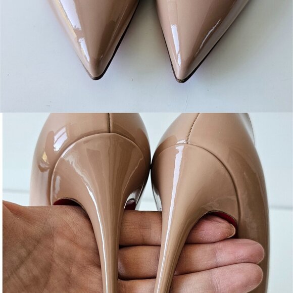 Christian Louboutin So Kate 120 Nude Patent Pumps - Picture 10 of 14